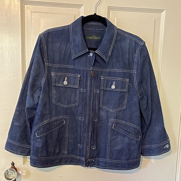 RL Lauren Jeans Co. Overdyed and Upcycled Denim Jacket, size XL - Picture 2 of 11